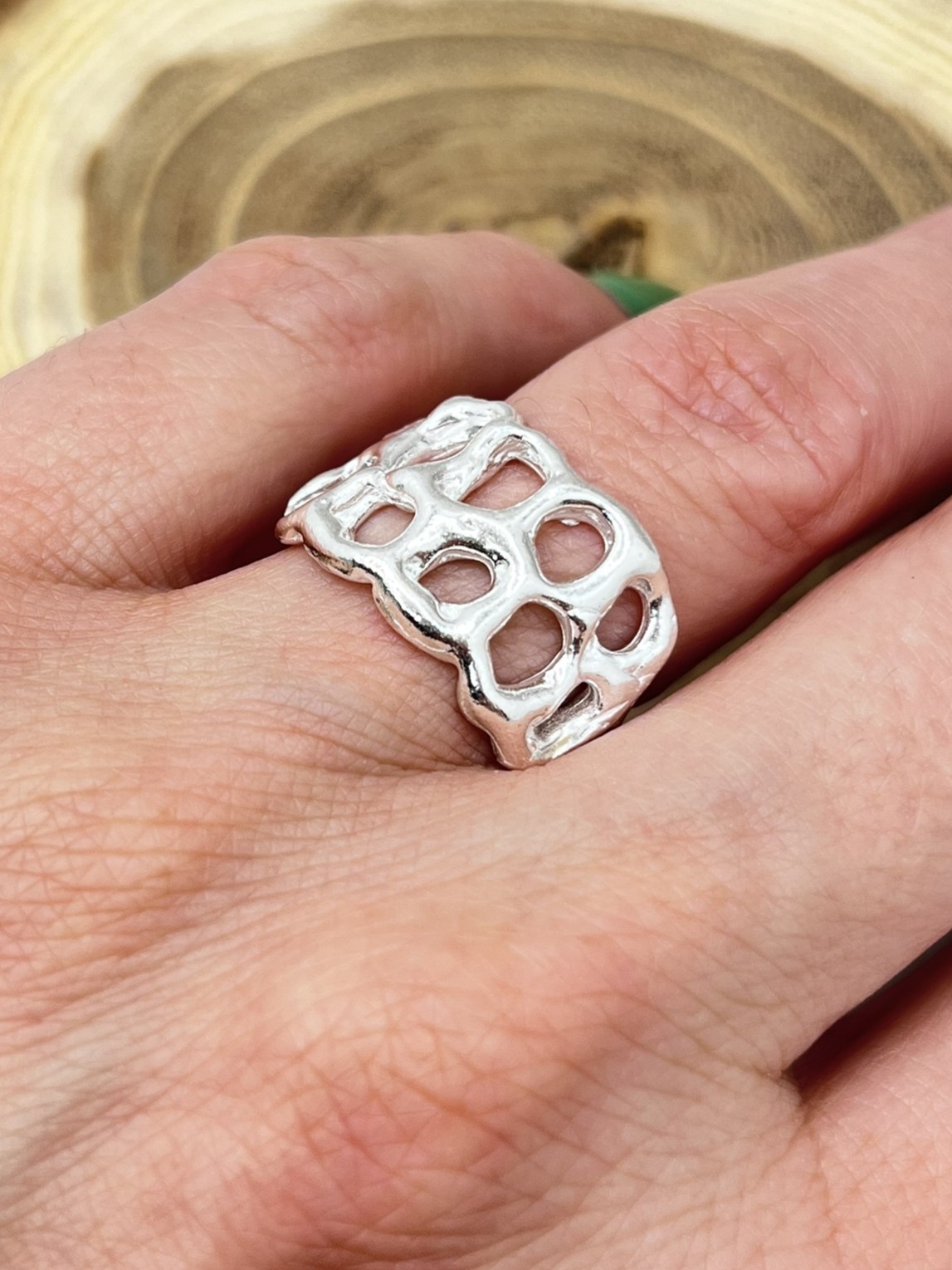 Hálózat ezüst gyűrű (2)