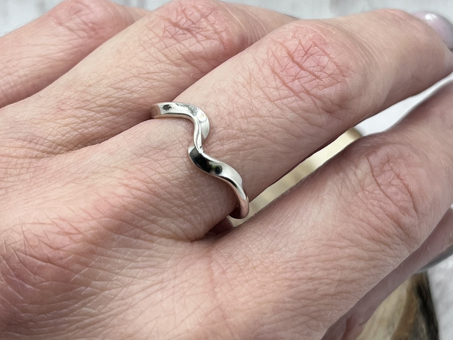 Dupla hullám ezüst gyűrű 