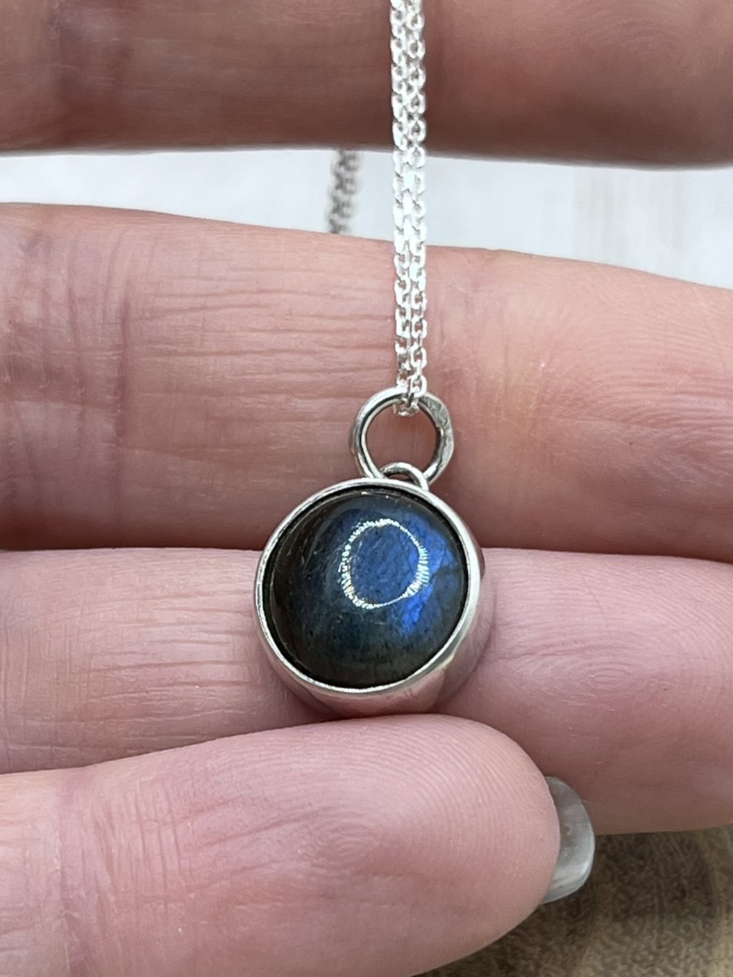 Labradorit ezüst nyaklánc 