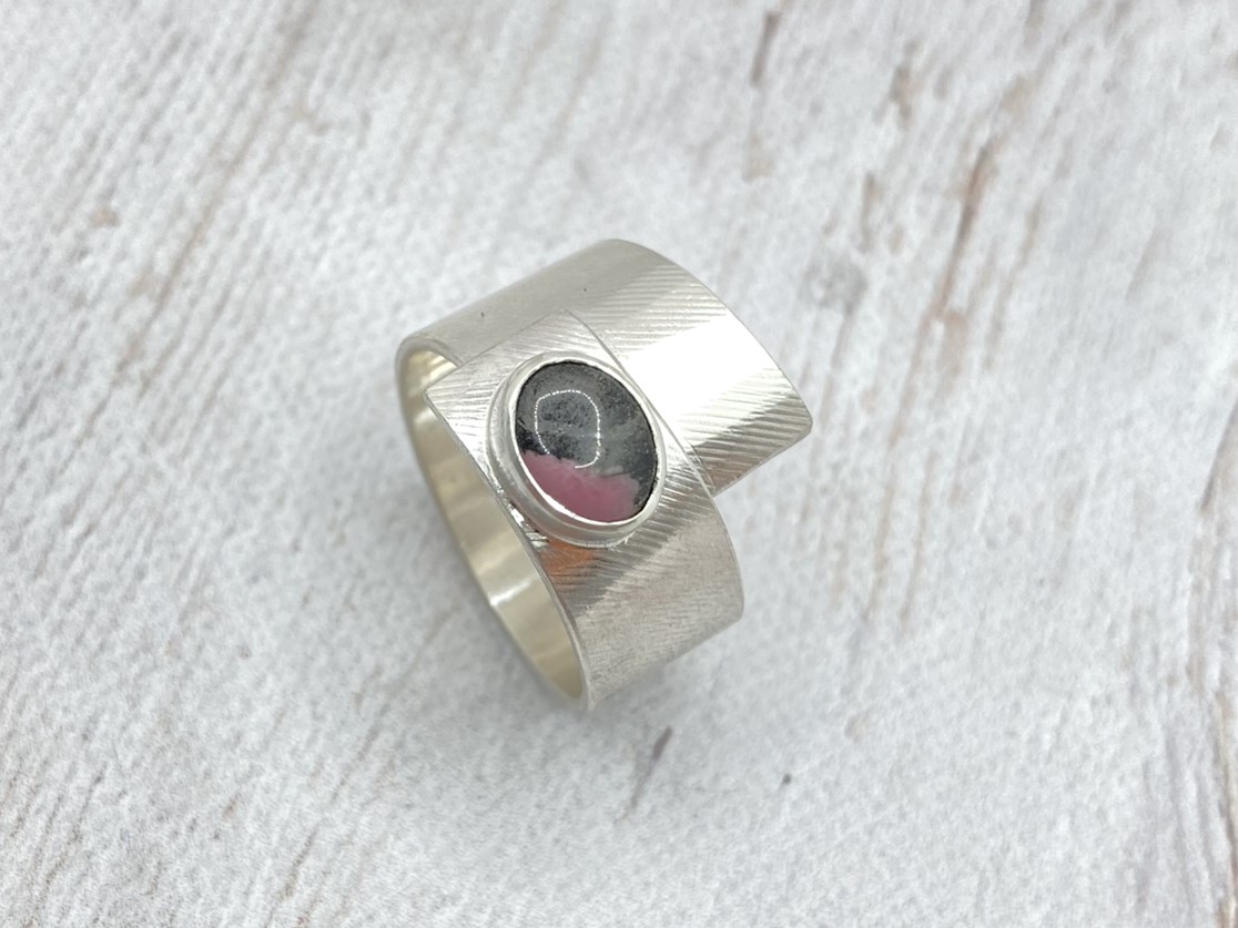 Rodonit ezüst gyűrű 