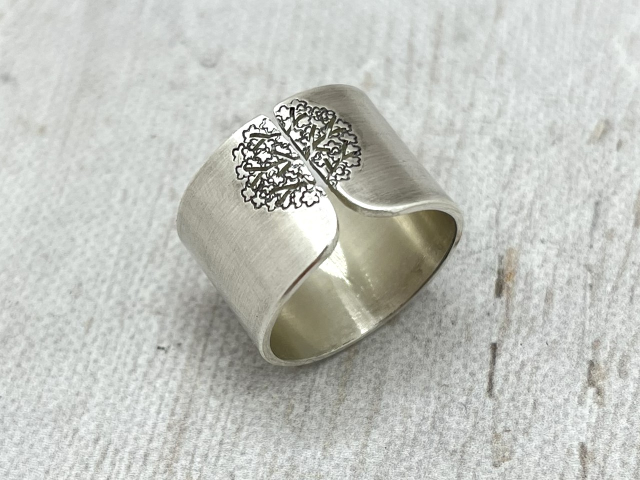 Virágző fa ezüst gyűrű 