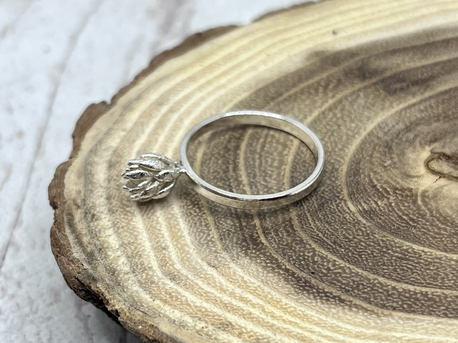 Növényke ezüst gyűrű